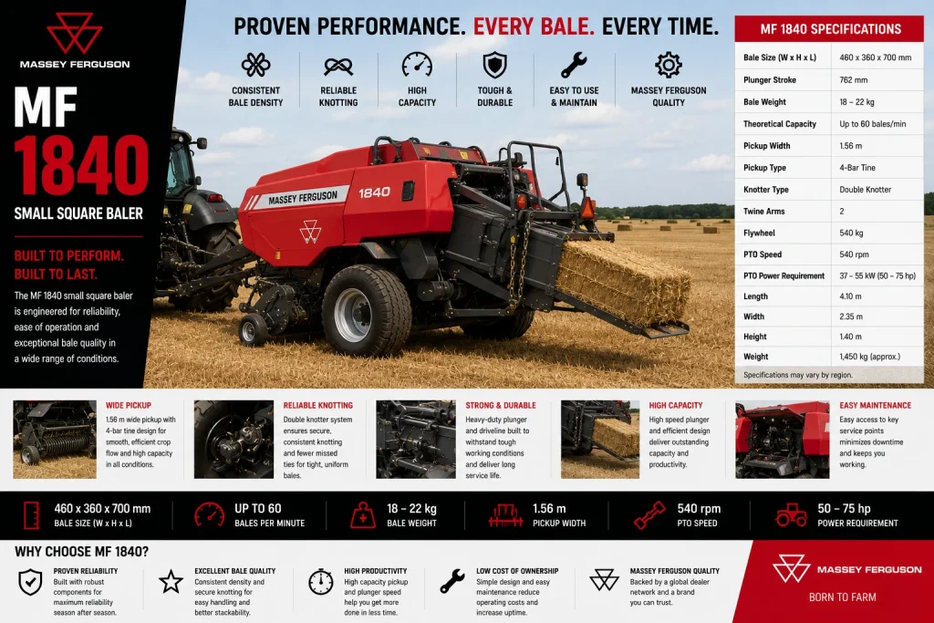 MF 1840 Baler