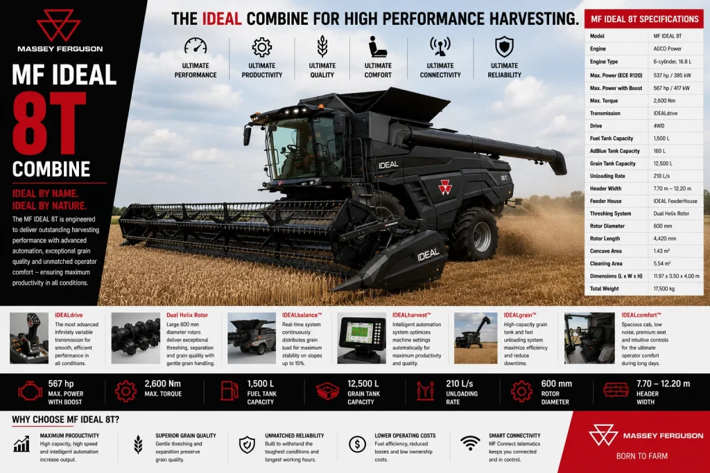 MF IDEAL 8T Combine